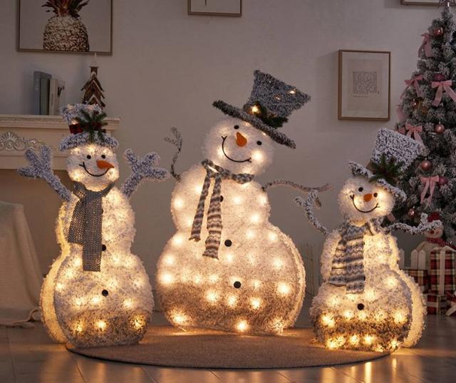 イルミネーションライト 屋外 雪だるま デコレーションライトデスク